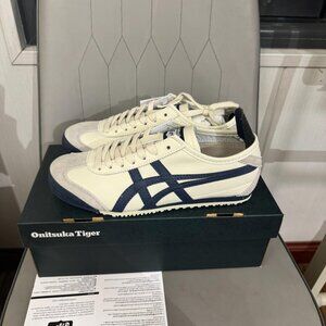 Onitsuka Tiger by Asics women's Cream and Blue Sneakers